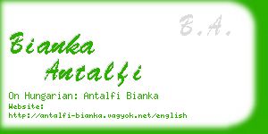 bianka antalfi business card